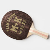 Raquette De Ping Pong Rustic Team Groom Mariage Ping Pong Paddle (Côté)