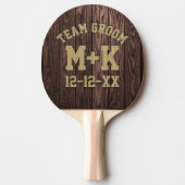 Raquette De Ping Pong Rustic Team Groom Mariage Ping Pong Paddle (Devant)