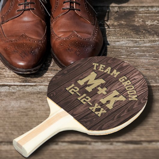 Raquette De Ping Pong Rustic Team Groom Mariage Ping Pong Paddle