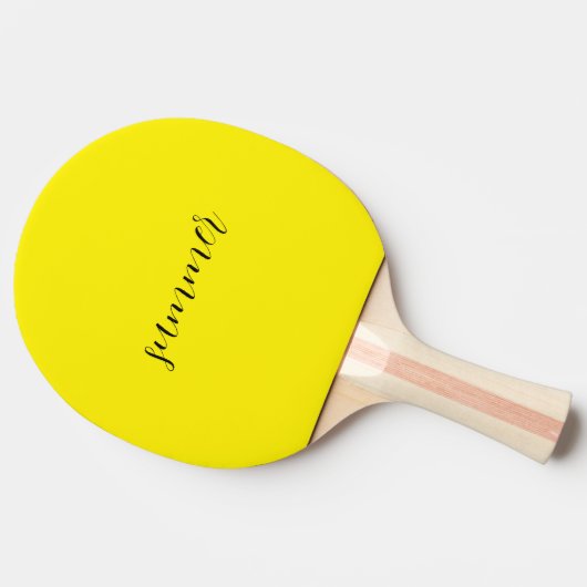 Raquette De Ping Pong Sac blanc élégant avec Jaune "été" (Côté)