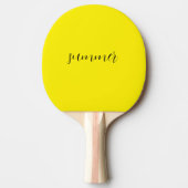 Raquette De Ping Pong Sac blanc élégant avec Jaune "été" (Devant)