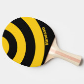 Raquette De Ping Pong Safety Bee Nostalgic Circle Stripe with Name (Côté)