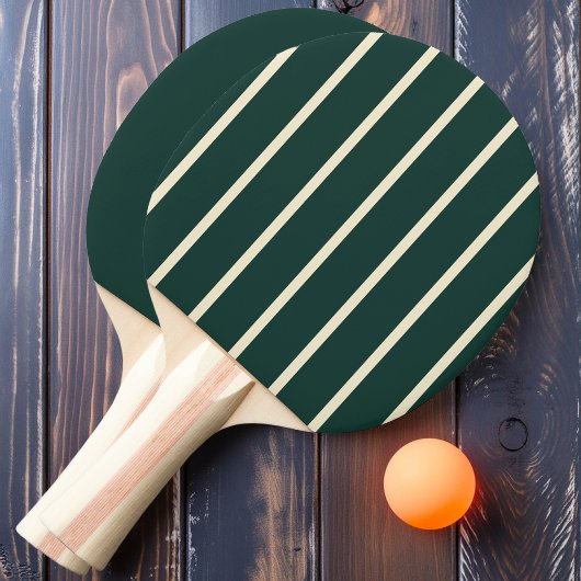 Raquette De Ping Pong Sage Green Striping et Solide
