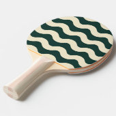 Raquette De Ping Pong Sage Vert à rayures ondulées (Devant Angle)