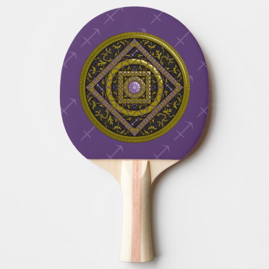 Raquette De Ping Pong Sagittarius Mandala Ping Pong Paddle (Devant)