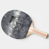 Raquette De Ping Pong Sagittarius Zodiac Connexion Silver Steel look (Côté)