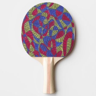 Raquette De Ping Pong Sahar | Art abstrait coloré dessiné à la main Ping