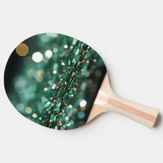 Raquette De Ping Pong ☘️ Saint Patrick’s Day Parties scintillant verte B (Côté)