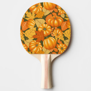 Raquette De Ping Pong Saison d'automne Halloween Citrouille Motif