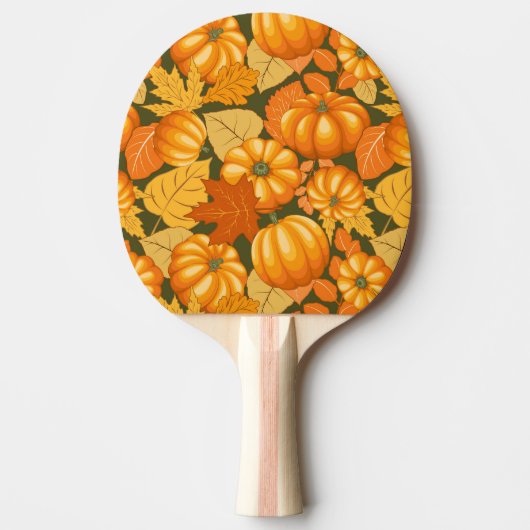 Raquette De Ping Pong Saison d'automne Halloween Citrouille Motif (Devant)