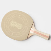Raquette De Ping Pong Sand Dune Pineapple Wedding Crest & Names (Côté)