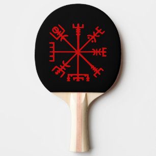 Raquette De Ping Pong Sang Rouge Vegvísir (Viking Compass)