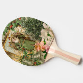 Raquette De Ping Pong Santa Claus Noël Antiquité Belle Art (Côté)