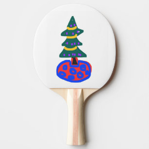 Raquette De Ping Pong Sapin de Noël drôle