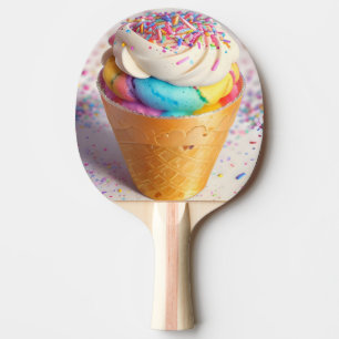 Raquette De Ping Pong Saupoudrer de cônes de crème glacée