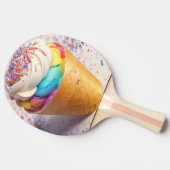 Raquette De Ping Pong Saupoudrer de cônes de crème glacée (Côté)