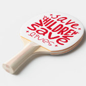 Raquette De Ping Pong Sauver les enfants, sauver des vies (Devant Angle)