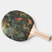 Raquette De Ping Pong Scène botanique de perroquets et ananas (Côté)