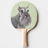 Raquette De Ping Pong Schnauzer (Giant, Standard) Peinture - Chien Art (Dos)