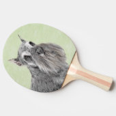 Raquette De Ping Pong Schnauzer (Giant, Standard) Peinture - Chien Art (Côté)