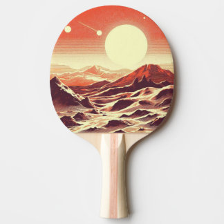 Raquette De Ping Pong Sciage de paysage martien SF (2)
