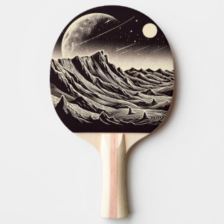 Raquette De Ping Pong Sciage de paysage martien SF (3)