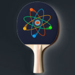 Raquette De Ping Pong Science de la structure atomique<br><div class="desc">Cool,  tendance et amusant,  raquette de ping-pong pop art conçue comme un cadeau pour tous les scientifiques,  professeurs de sciences,  étudiants en sciences,  bref,  tout geek des sciences dans votre vie (et cela vous inclut !) ! Conçue par Science Geekness© sur http://www.zazzle.com/sciencegeekness*</div>