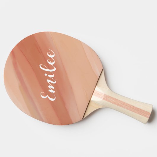 Raquette De Ping Pong Script Abstrait moderne Boho Terracott (Côté)