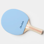 Raquette De Ping Pong Script de nom personnalisé Couleurs entièrement mo (Côté)