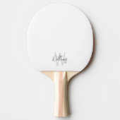 Raquette De Ping Pong Script moderne Monogramme personnalisé et nom (Devant)