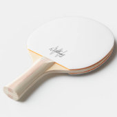 Raquette De Ping Pong Script moderne Monogramme personnalisé et nom (Devant Angle)