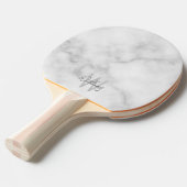 Raquette De Ping Pong Script moderne Monogramme personnalisé et nom (Devant Angle)