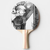 Raquette De Ping Pong Sculpture du château Crayon Art (Devant)