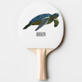 Raquette De Ping Pong Sea turtle cartoon (Dos)