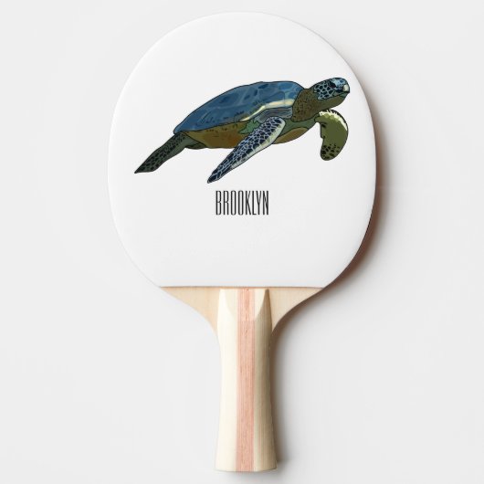 Raquette De Ping Pong Sea turtle cartoon (Devant)