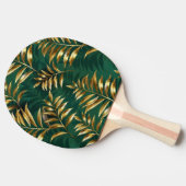 Raquette De Ping Pong Seamless pattern with golden ferns (Côté)