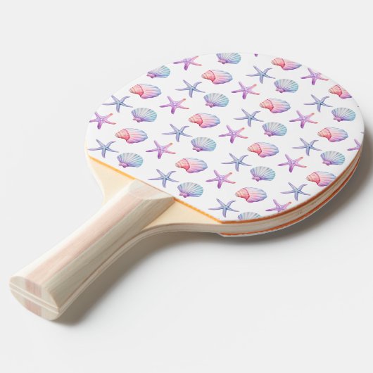 Raquette De Ping Pong Seashell Pattern (Devant Angle)