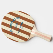 Raquette De Ping Pong Seaside Desert Sun Stripting & Nom de famille (Côté)