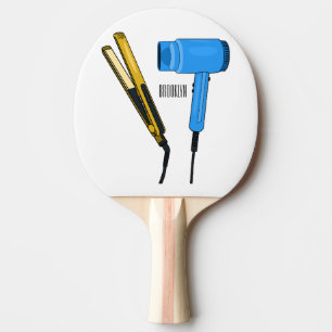 Raquette De Ping Pong Sèche-cheveux & lisseuse-cheveux illustration