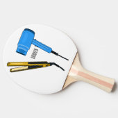 Raquette De Ping Pong Sèche-cheveux & lisseuse-cheveux illustration (Côté)