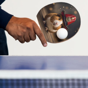 Raquette De Ping Pong Secourez prêts : Cochon de Guinée dans le Casquett