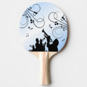 Raquette De Ping Pong Section Trumpet Musique bleue (Devant)
