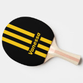 Raquette De Ping Pong Sécurité Abeille Rayures Nostalgiques avec Nom (Côté)
