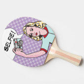 Raquette De Ping Pong Selfie Comic Livre Ping Paddle (Côté)
