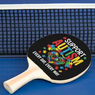 Raquette De Ping Pong Sensibilisation à l'autisme