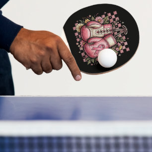 Raquette De Ping Pong Sensibilisation au cancer du sein Ruban rose