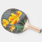 Raquette De Ping Pong Séquence de trois tulipes jaunes / (Côté)