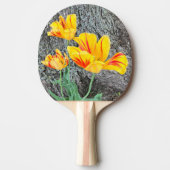 Raquette De Ping Pong Séquence de trois tulipes jaunes / (Devant)