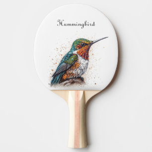 Raquette De Ping Pong Sérenade de colibri joyau, personnalisé