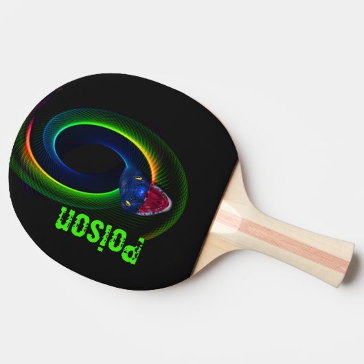 Raquette De Ping Pong Serpent Abstrait coloré (Côté)